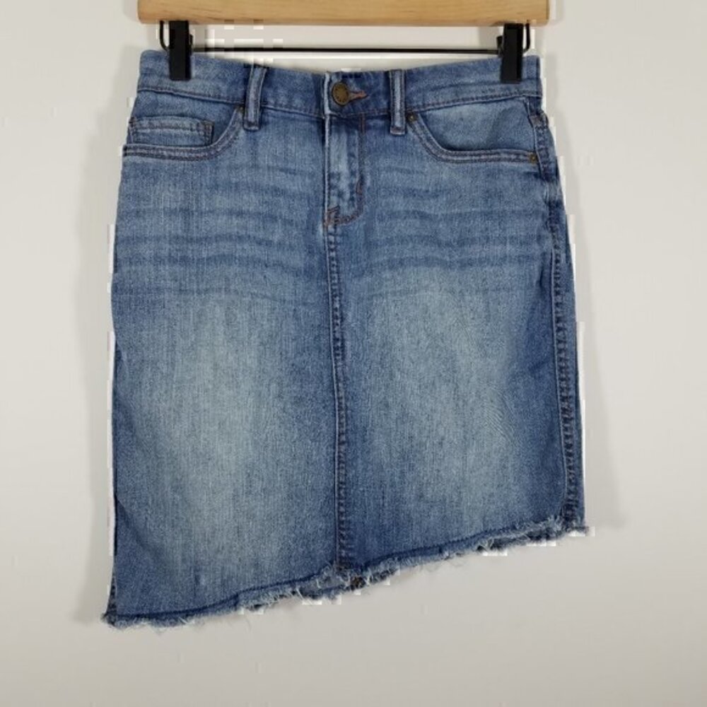 William Rast Asymmetrical Jean Skirt Size 24
